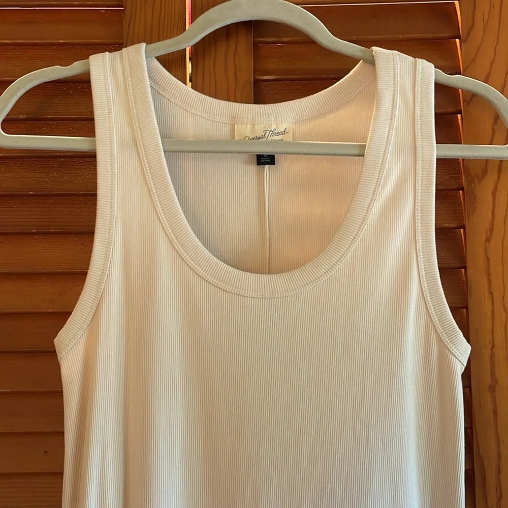 Universal Thread Cream Ribbed Dress - Picture 2 of 4